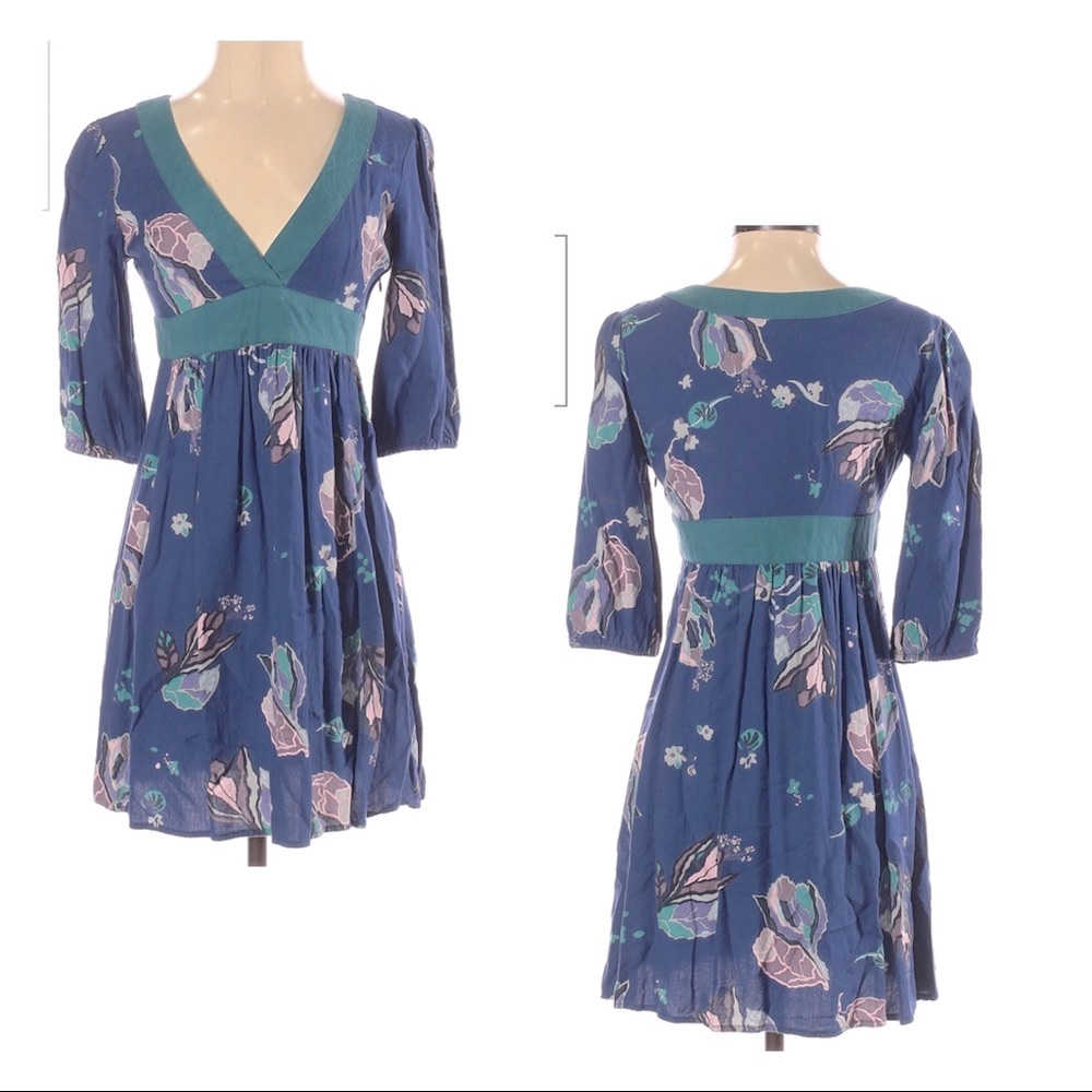 2 for 20🤩Kimchi blue blue green floral tunic top dress M